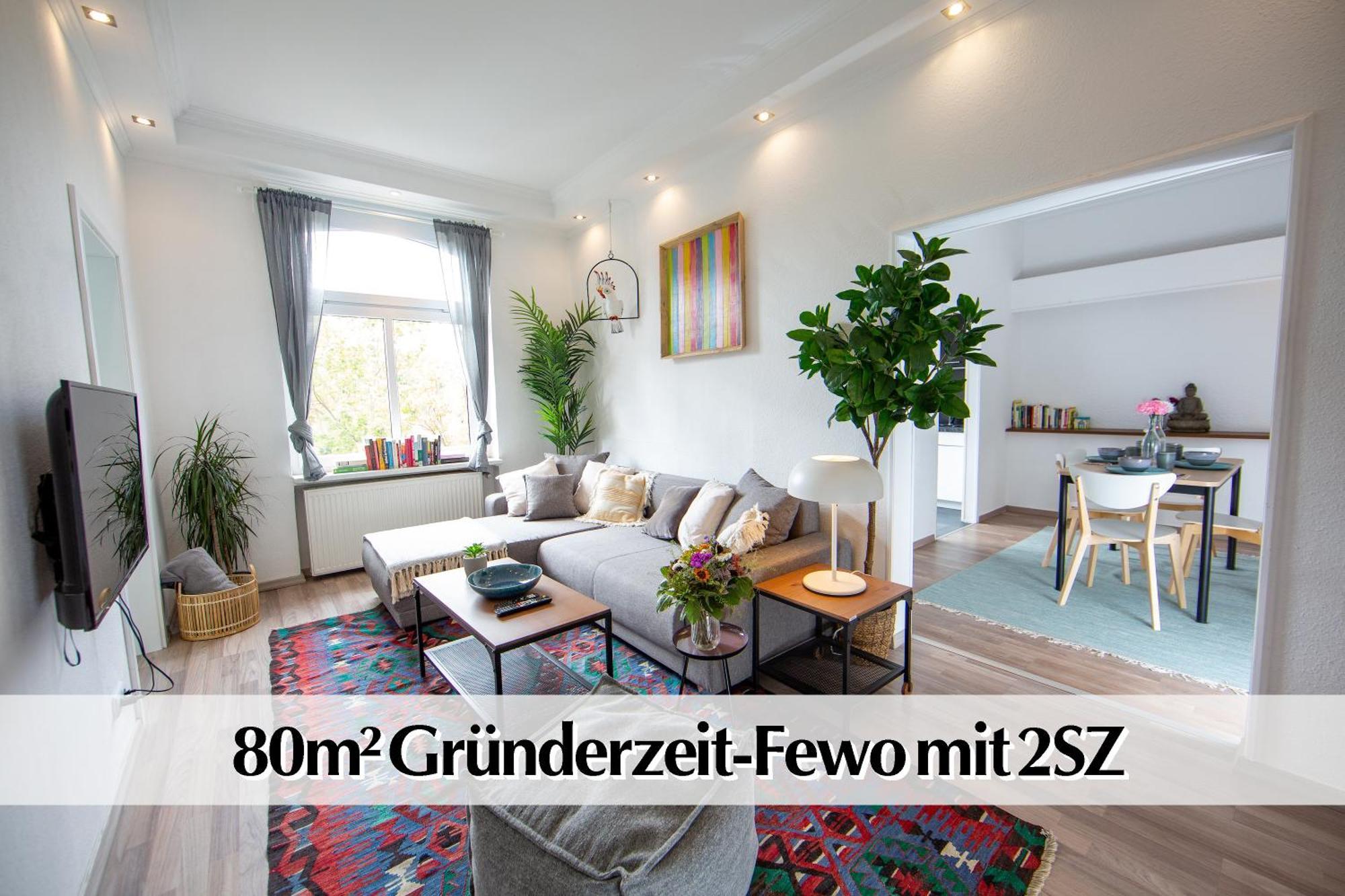 80M2 3R Wohnung Mit Privatem Parkplatz, Kingsize Betten, Smart-Tv, Etc Erfurt Eksteriør billede