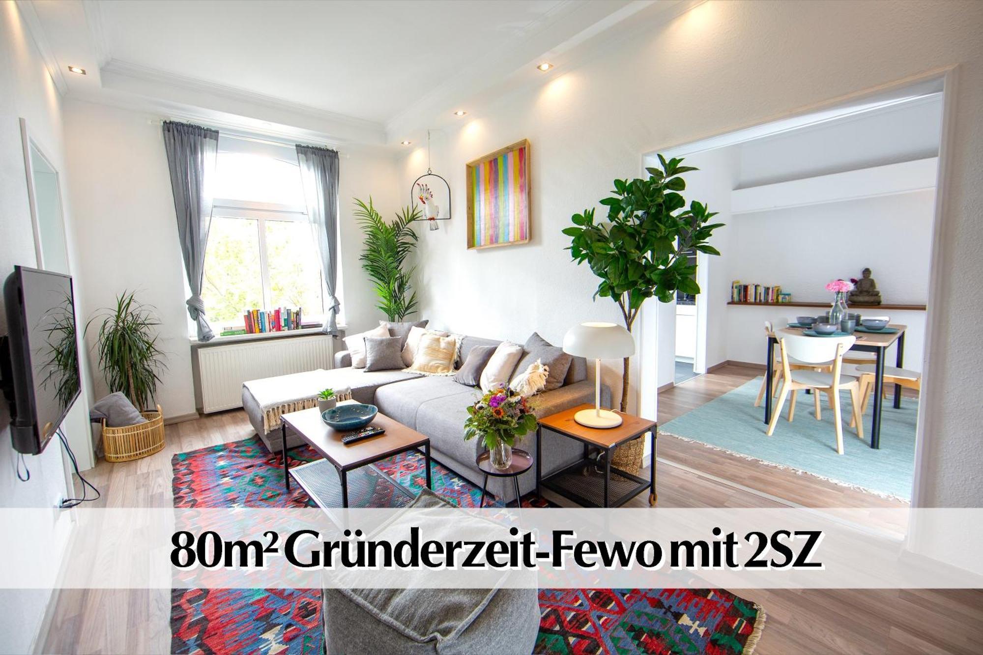 80M2 3R Wohnung Mit Privatem Parkplatz, Kingsize Betten, Smart-Tv, Etc Erfurt Eksteriør billede
